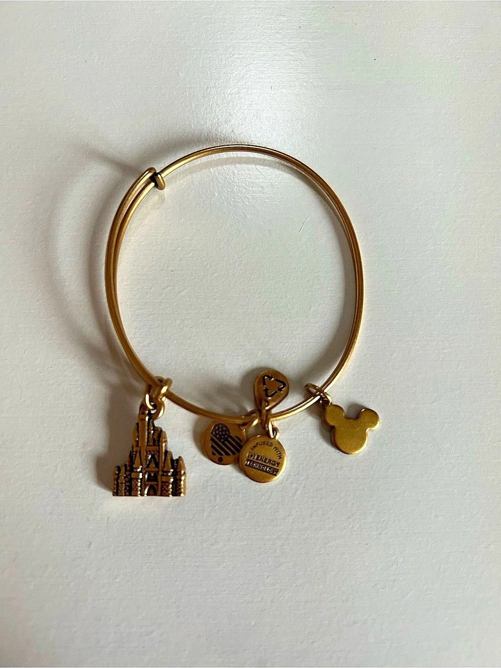 Alex and Ani Disney Parks Cinderella Castle Charm Bangle Gold